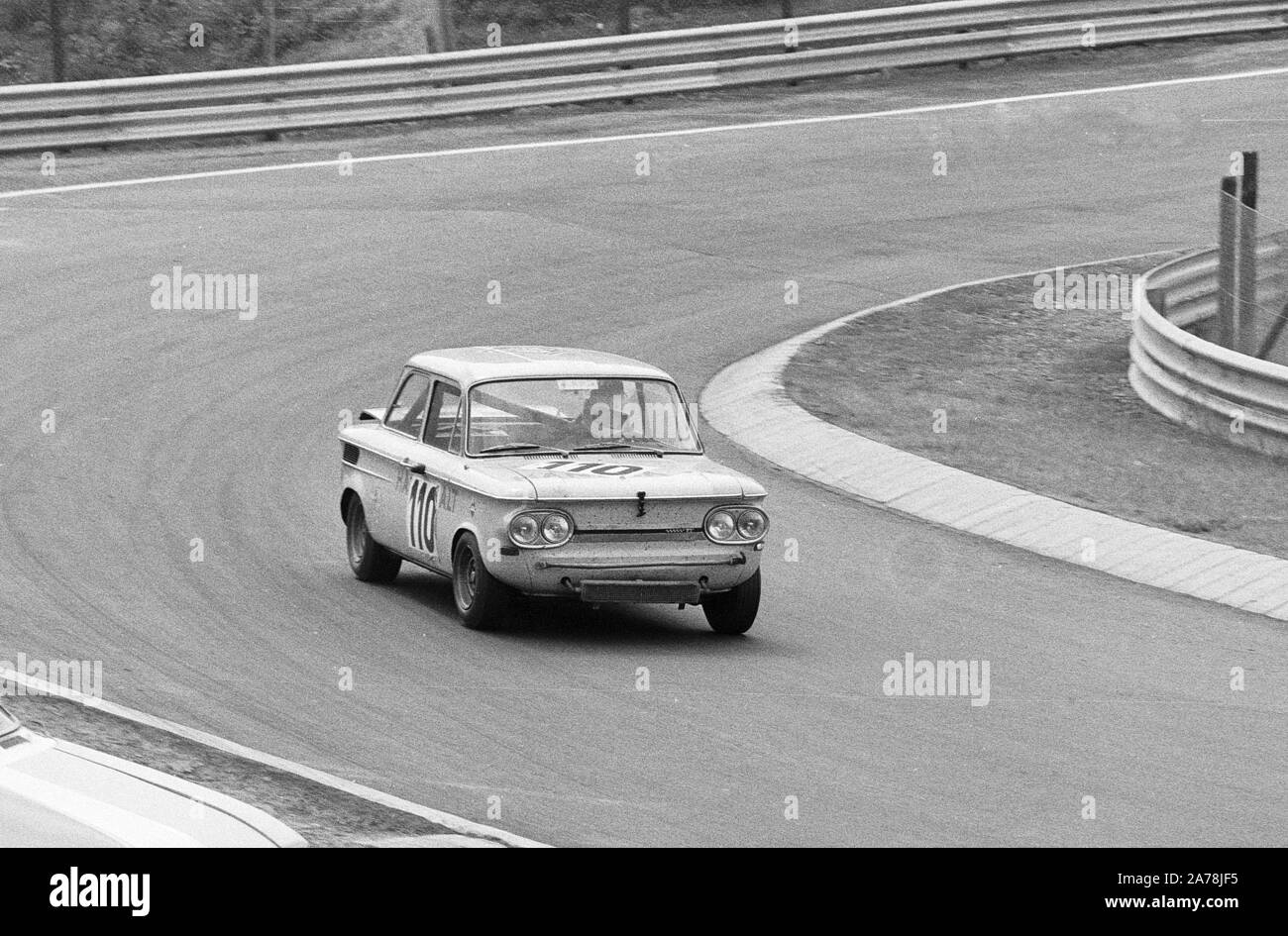 NSU TT au cours d'une tournée des années 1970, compétition automobile sur le Nürburgring, Allemagne Banque D'Images