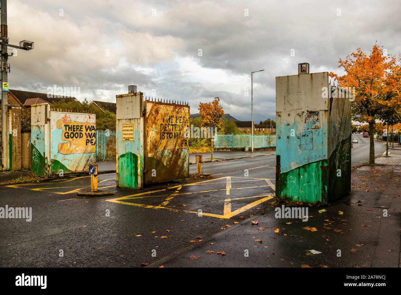 Peintures murales politiques à Belfast, Irlande du Nord, Royaume-Uni Banque D'Images