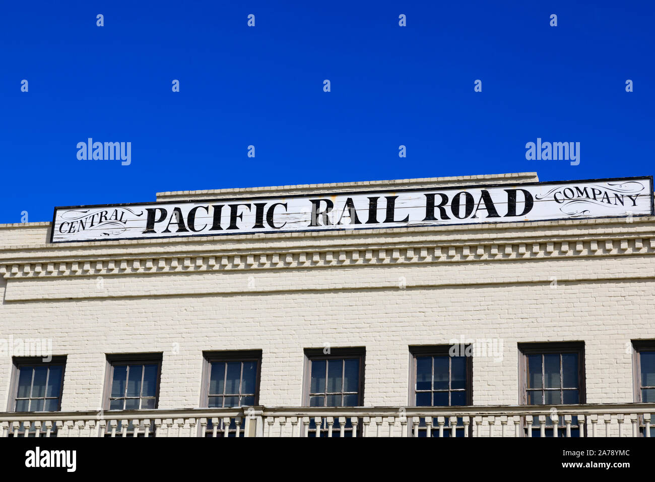 Central Pacific Rail Road Company building, Vieille Ville, Sacramento, capitale de l'État de Californie, États-Unis d'Amérique. Banque D'Images