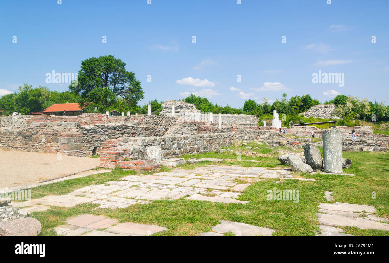 Gamzigrad - l'ancienne cité romaine de complexe de palais et temples Felix Romuliana, construite par l'empereur Galère dans Dacia Ripensis. Banque D'Images