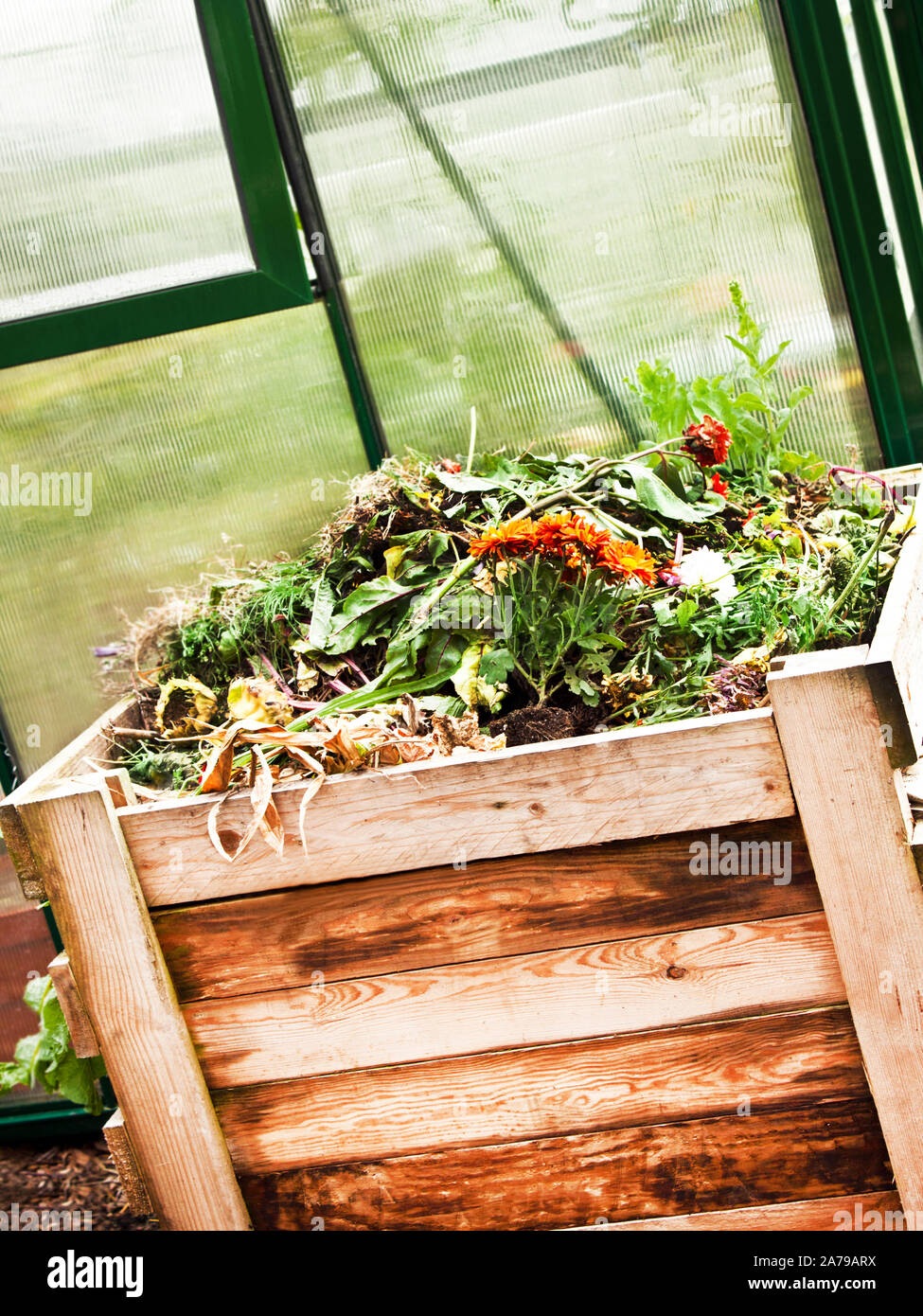 - Boîte de compost de jardin Banque D'Images