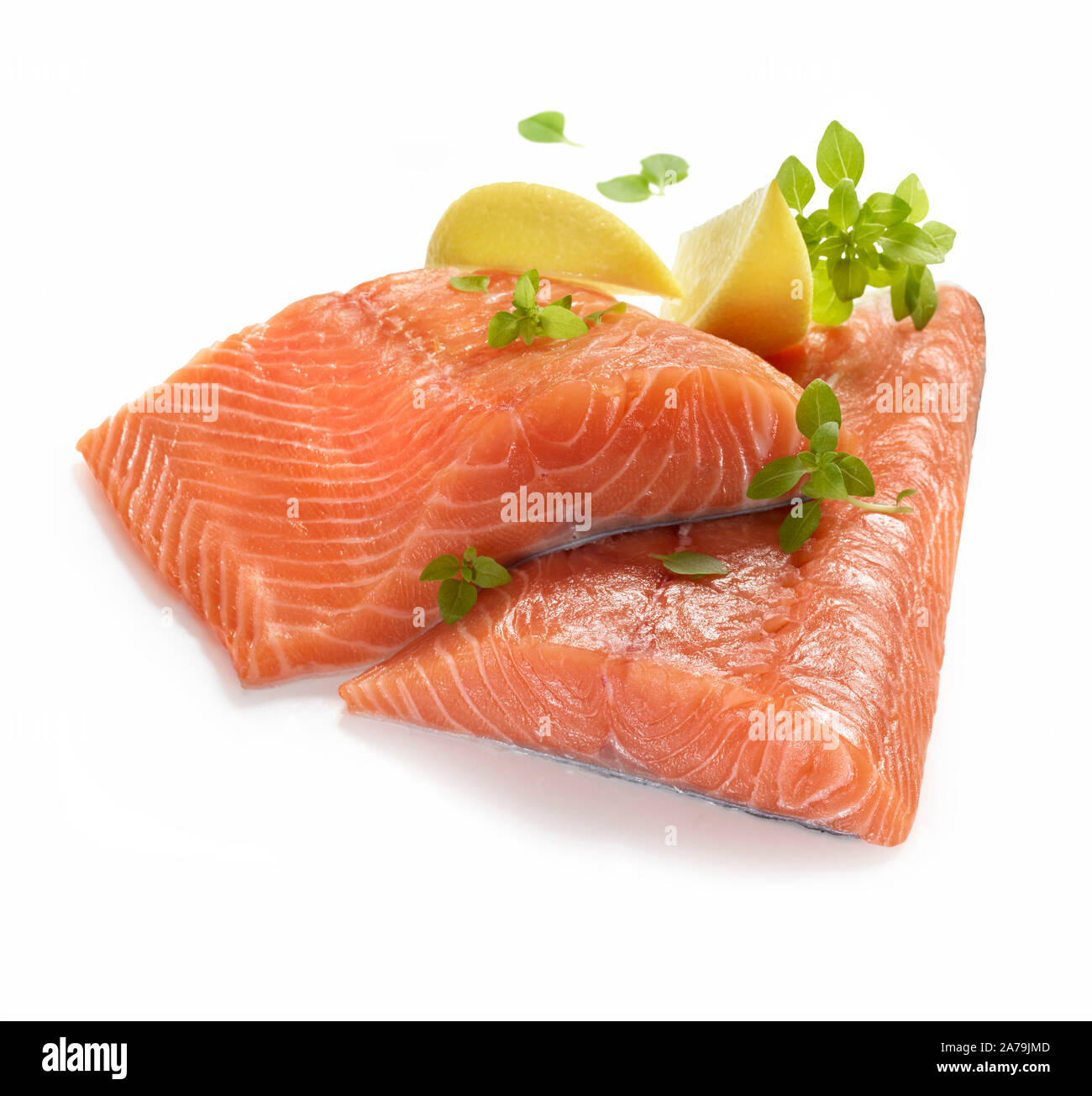 La nourriture, le poisson, le saumon en métro blanche Banque D'Images
