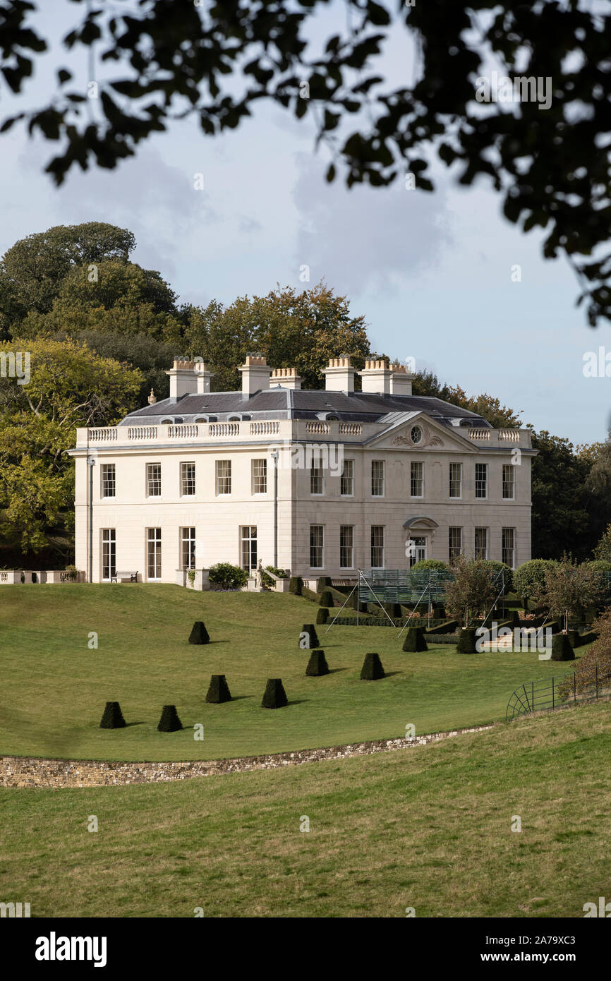 Maison Pitshill, dix-huitième siècle appartenant à l'Honorable Charles Pearson et son épouse, Lila Tillington, Petworth, West Sussex, Royaume-Uni Banque D'Images