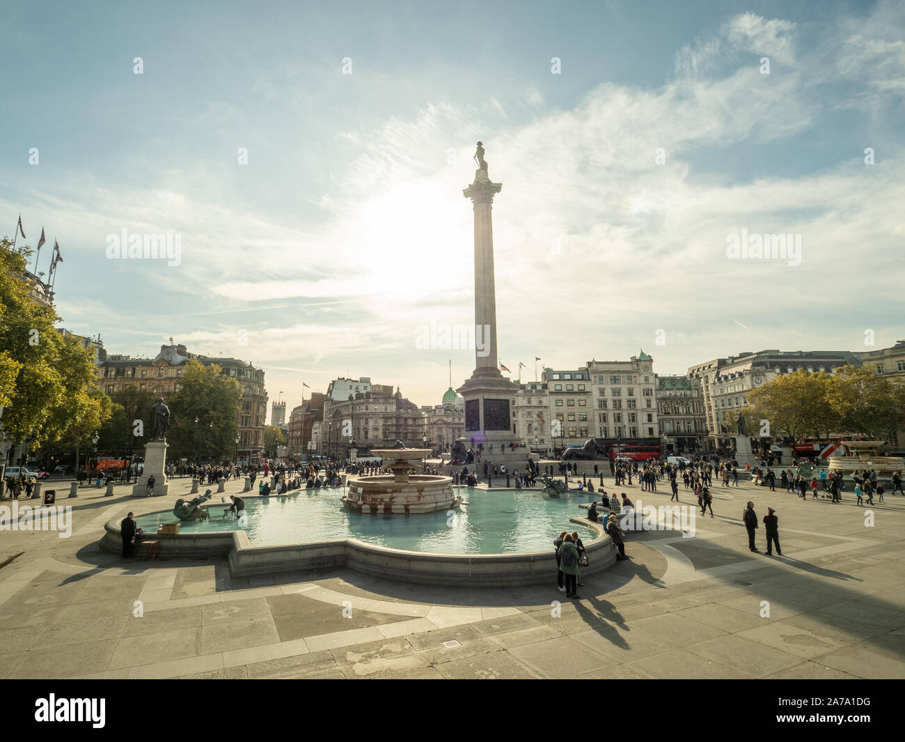 Trafalgar Square À Londres, Angleterre. Banque D'Images