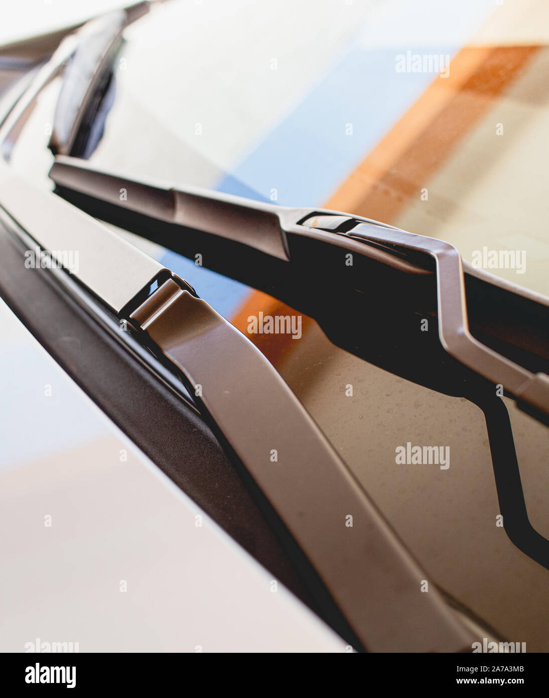 Photographie d'un essuie-voiture. Banque D'Images Photographie d'un essuie-voiture. Banque D'Images