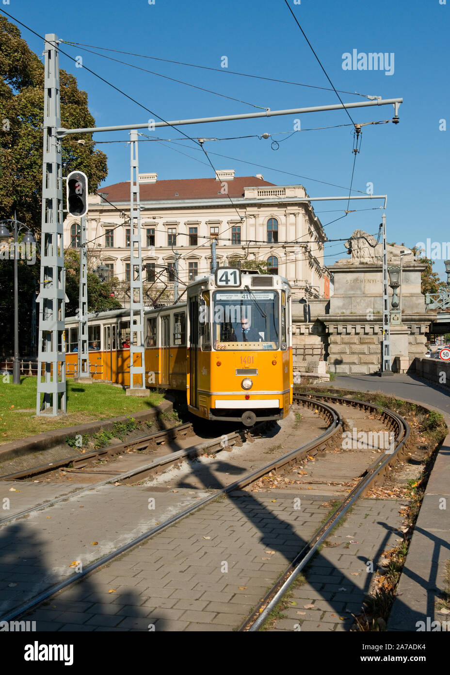 Tramway de Budapest. Hongrie Banque D'Images