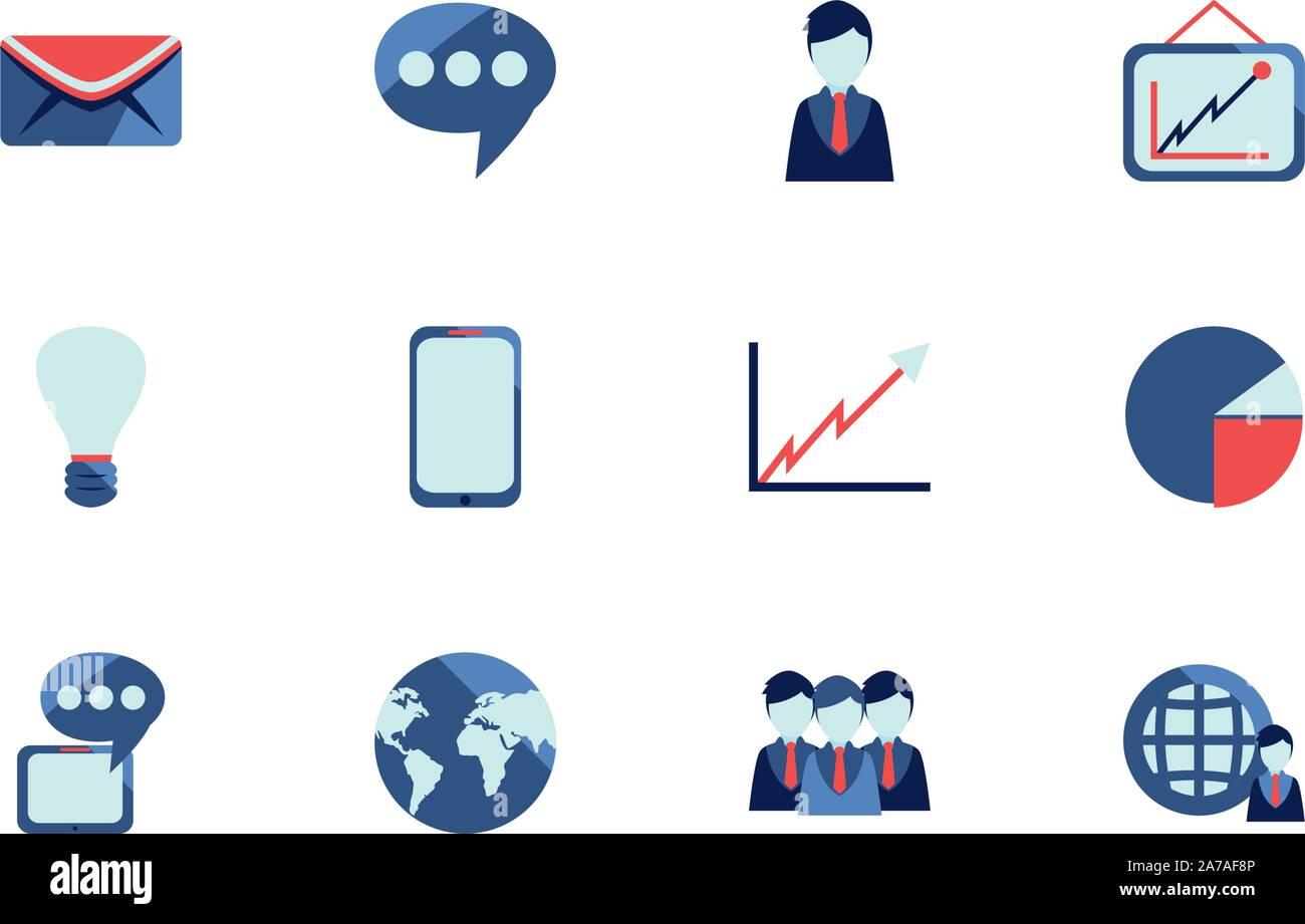Les médias sociaux et la technologie icon set pack de haute qualité, symboles divers Vector illustration Illustration de Vecteur