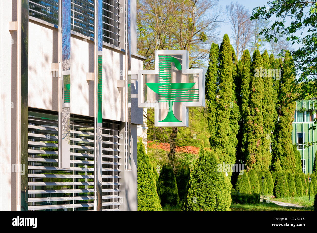 Pharmacie canadienne signent à medical pharmacie dans Rogaska Slatina Banque D'Images