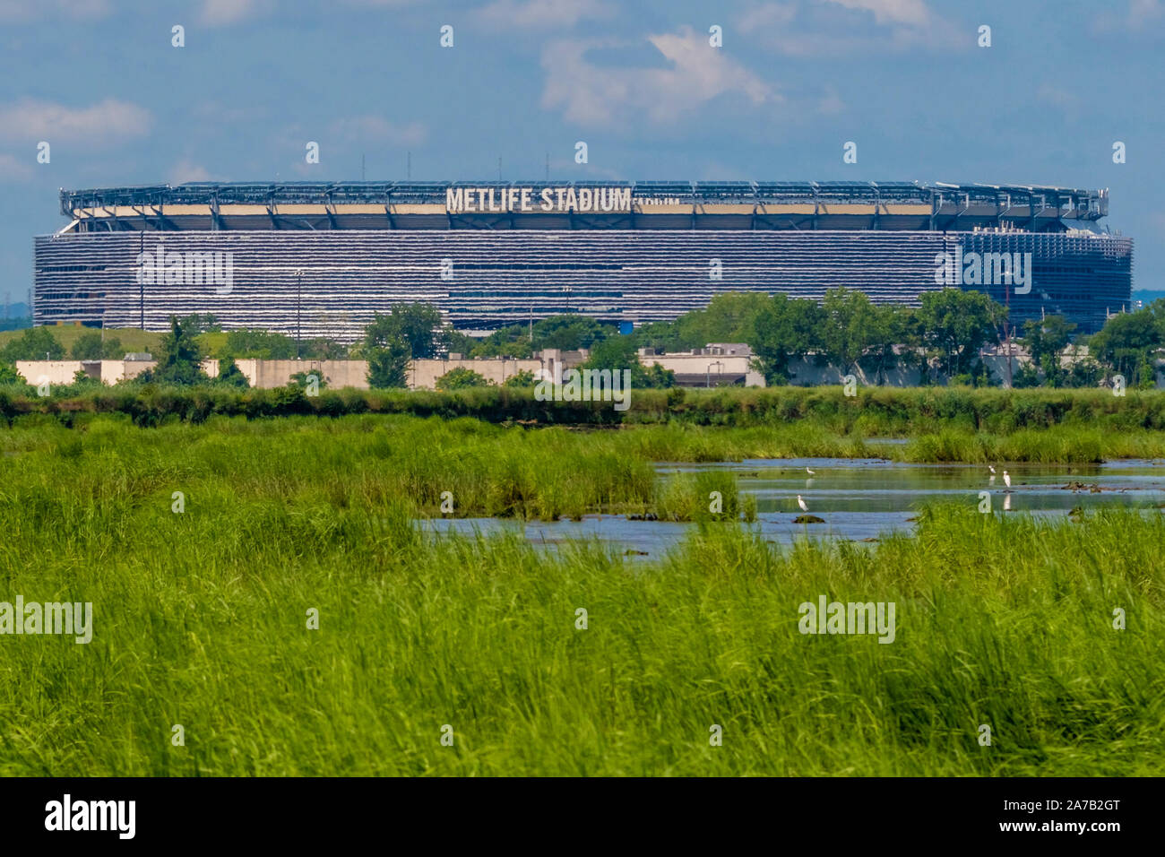 Une vue sur le stade de la vie se sont réunis dans la prairie dans le New Jersey. Banque D'Images