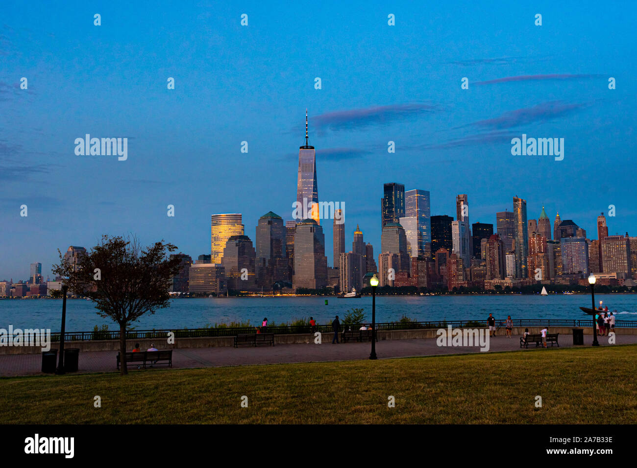 New York City Sky Lignes sont quelques-unes des meilleures vues de la ville de ligne du ciel dans le monde. Banque D'Images