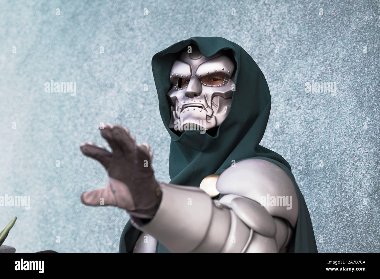 Doctor Doom, Marvel, super-vilains méchants personnages, Super Héros, île, Islands of Adventure, le complexe Universal Studios Orlando Banque D'Images