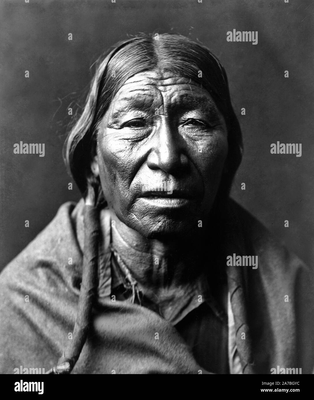 Edward S. Curtis indiens des États-Unis - homme Indien Cheyenne ca. 1910 Banque D'Images