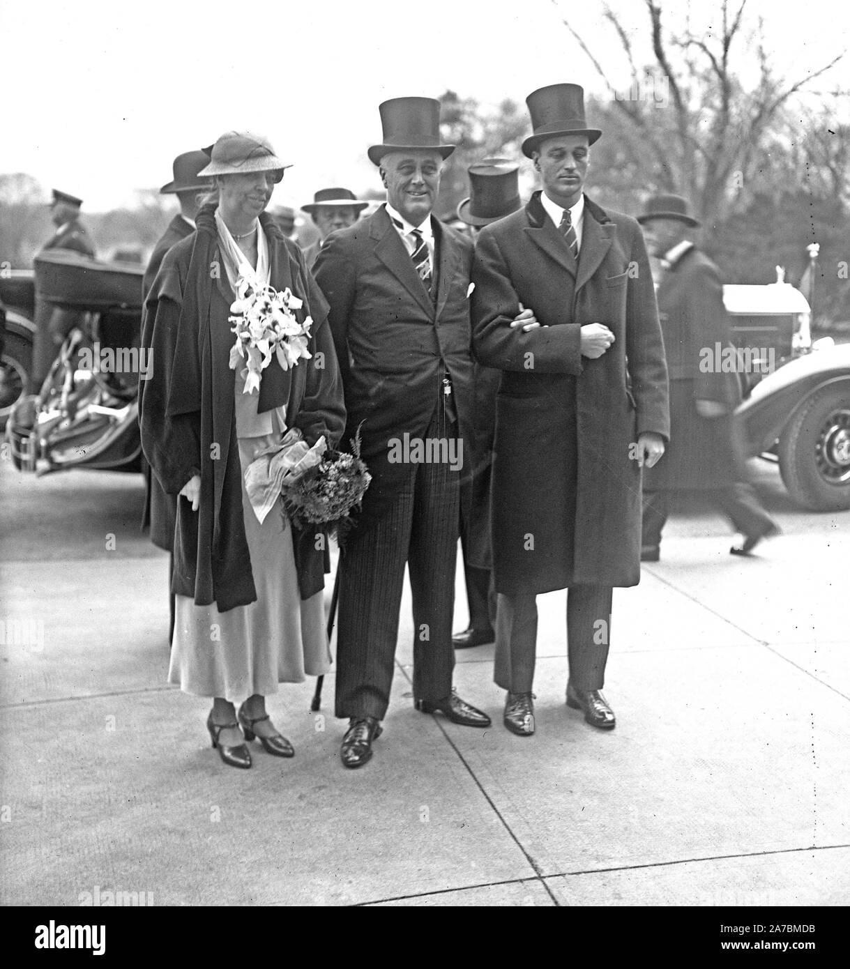 Franklin D. Roosevelt Franklin D. Roosevelt - inauguration. Eleanor Roosevelt et Franklin D. Roosevelt, 4 mars 1933 Banque D'Images