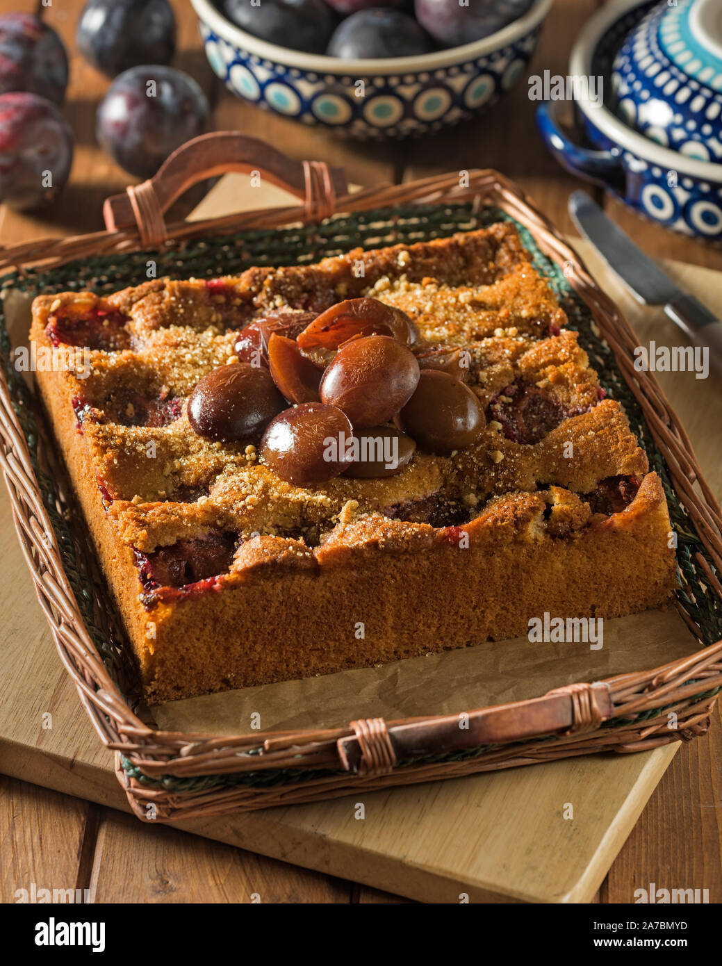 Polish Gateau Aux Prunes Placek Z Sliwkami Pologne L Alimentation Photo Stock Alamy