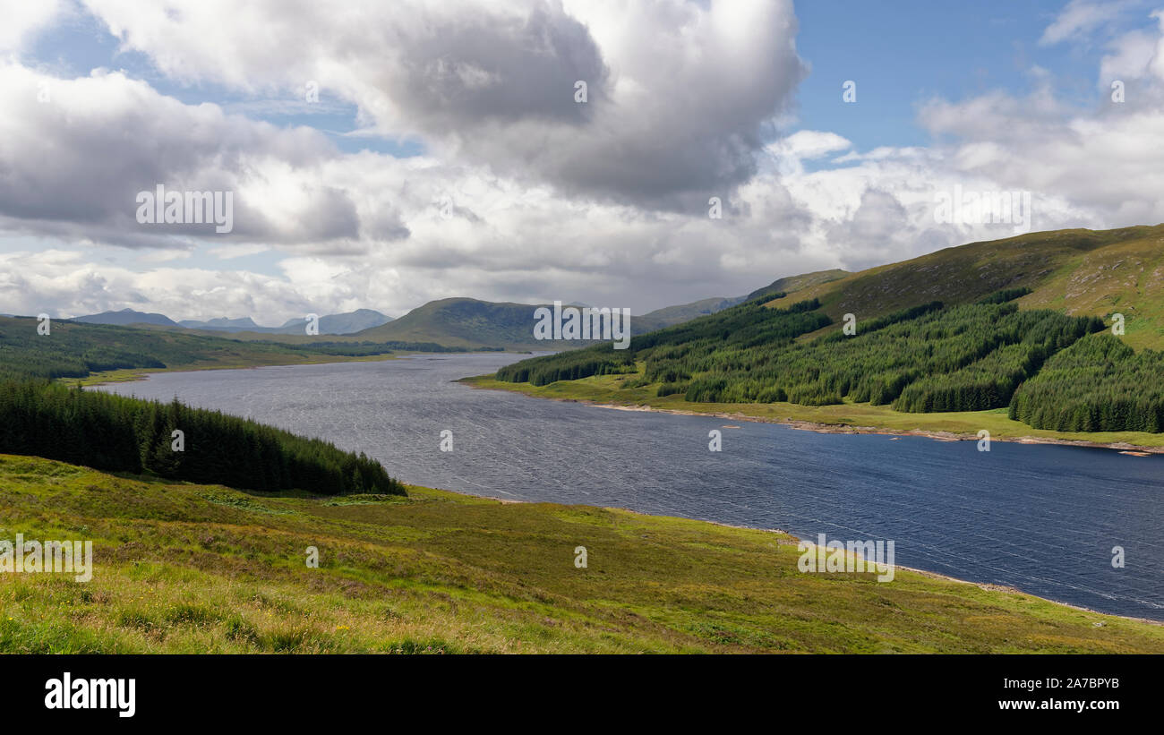 Tambour et Loyne Loch na h-Achlaise, Highland, Scotland, UK Banque D'Images