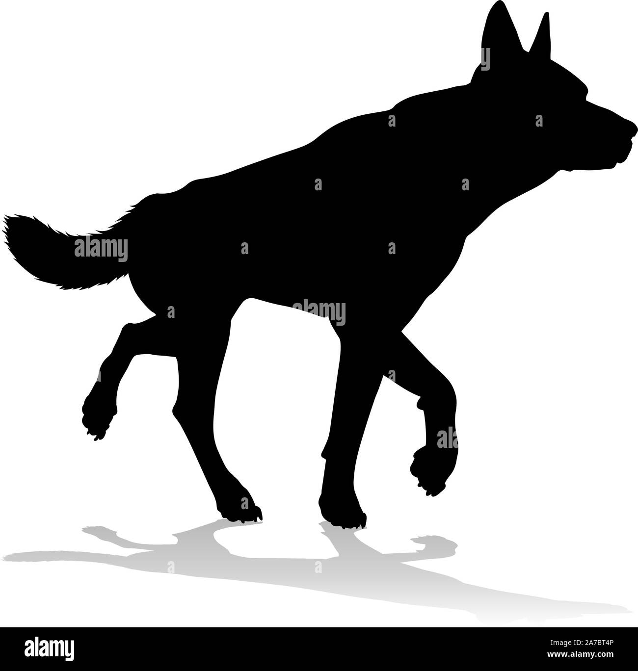 Silhouette chien Animal de compagnie Illustration de Vecteur