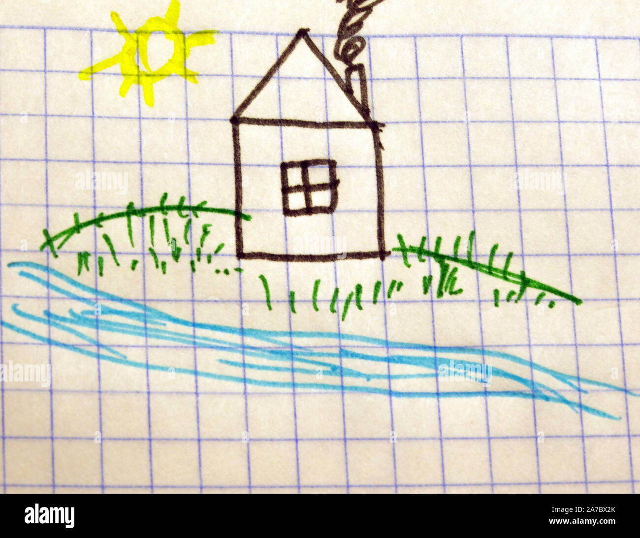 Dessins d'enfants. Éléments pour la conception de cartes postales, de fonds, de l'emballage. Tirages pour vêtements. Banque D'Images