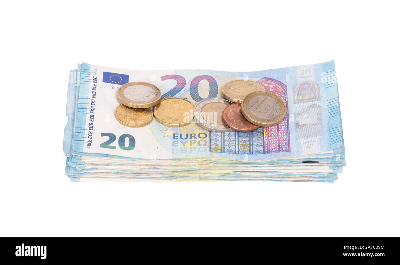 Pile de billets de 20 euros Banque de photographies et d’images à haute ...