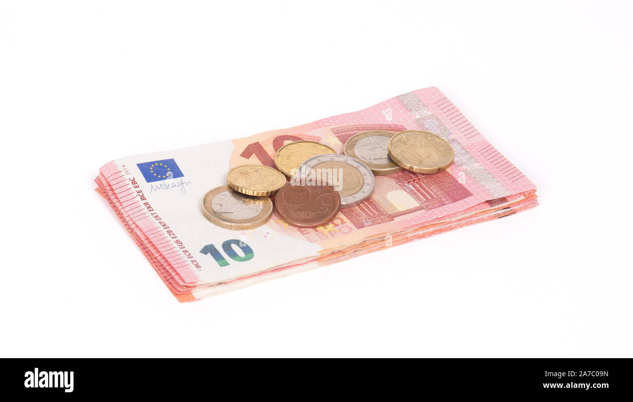 Pile de billets de 10 euros Banque de photographies et d’images à haute ...