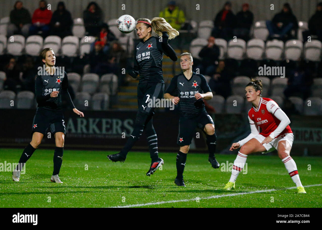 Manchester, Angleterre - 31 OCTOBRE : Simona Necidova de Slavia Praha les femmes pendant l'Uefa Women's Champions League Tour de jambe 16 2 match entre Arsenal Banque D'Images