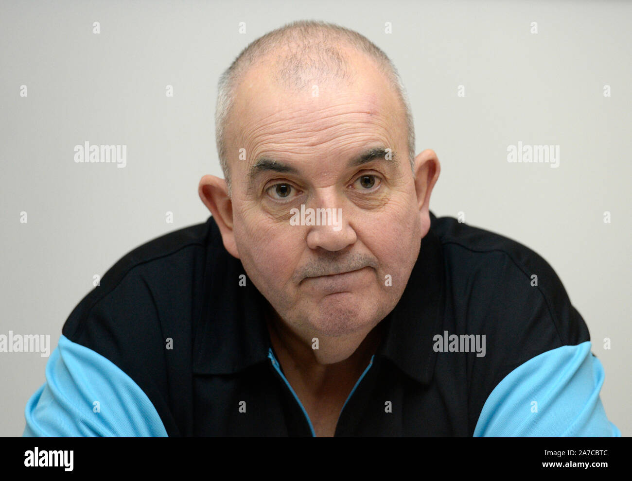 Prague, République tchèque. 06Th Nov, 2019. Joueur anglais Phil Taylor prend la parole lors d'une conférence de presse sur l'exposition appelée légende fléchettes fléchettes Prague Masters 2019, le 1 novembre 2019, à Prague, en République tchèque. Credit : Katerina Sulova/CTK Photo/Alamy Live News Banque D'Images