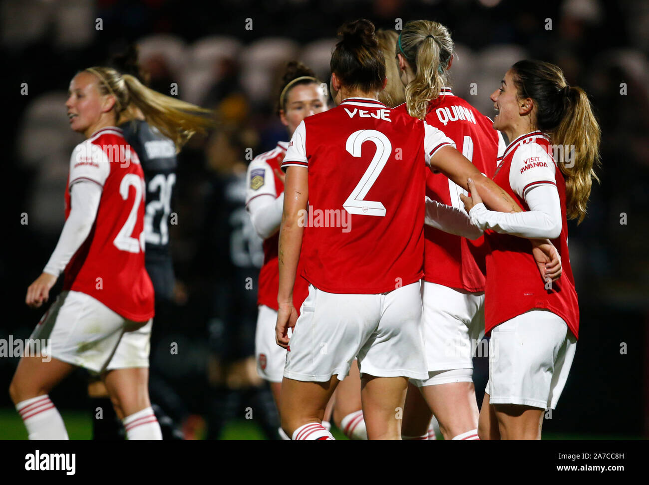 Manchester, Angleterre - 31 OCTOBRE : Danielle van de Donk de tour du chapeau pour Arsenal célèbre sa pendant l'Uefa Women's Champions League Tour de jambe 16 2 ma Banque D'Images