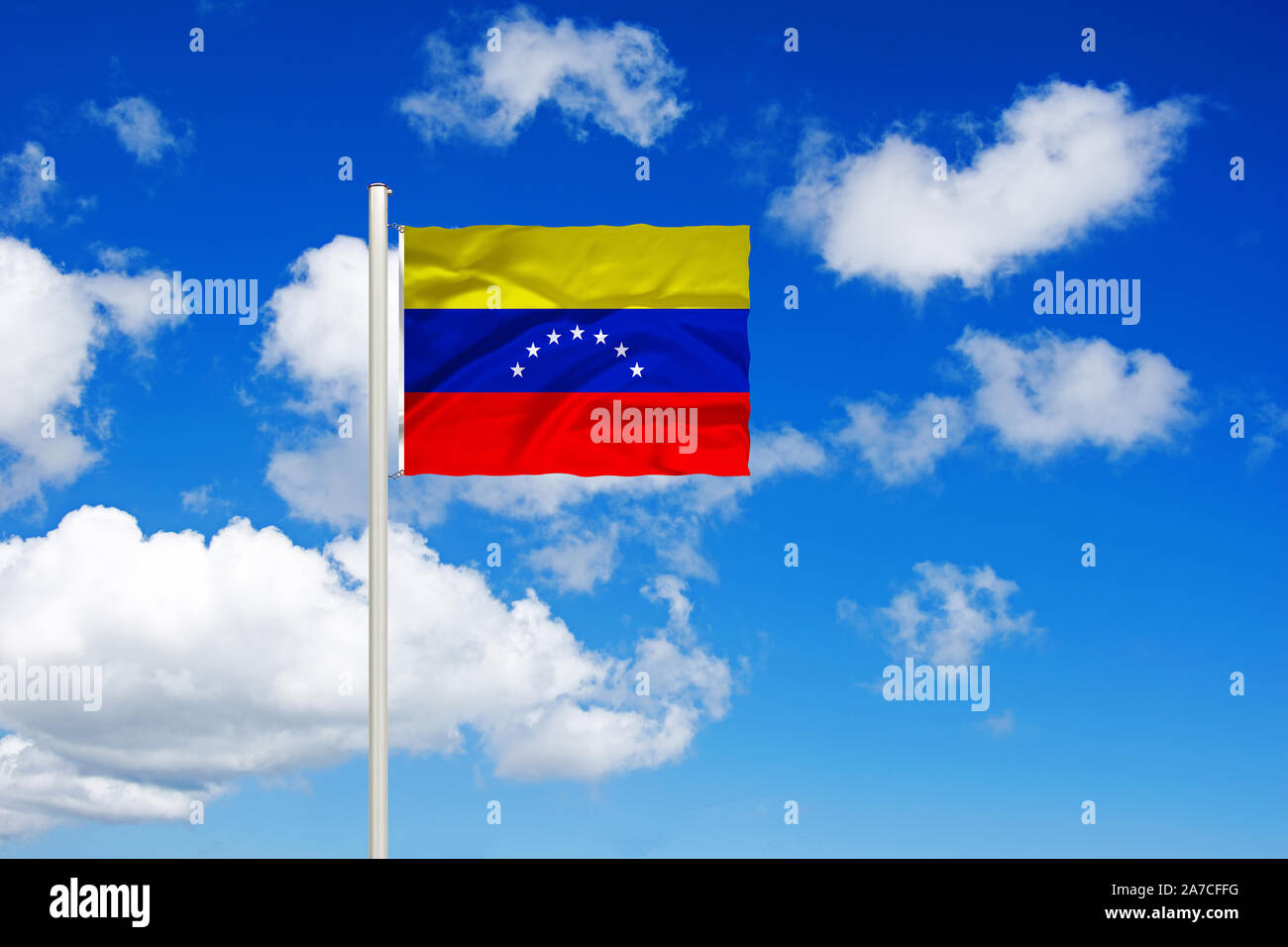 Fotomontage, Flagge von Venezuela, Südamerika, Banque D'Images