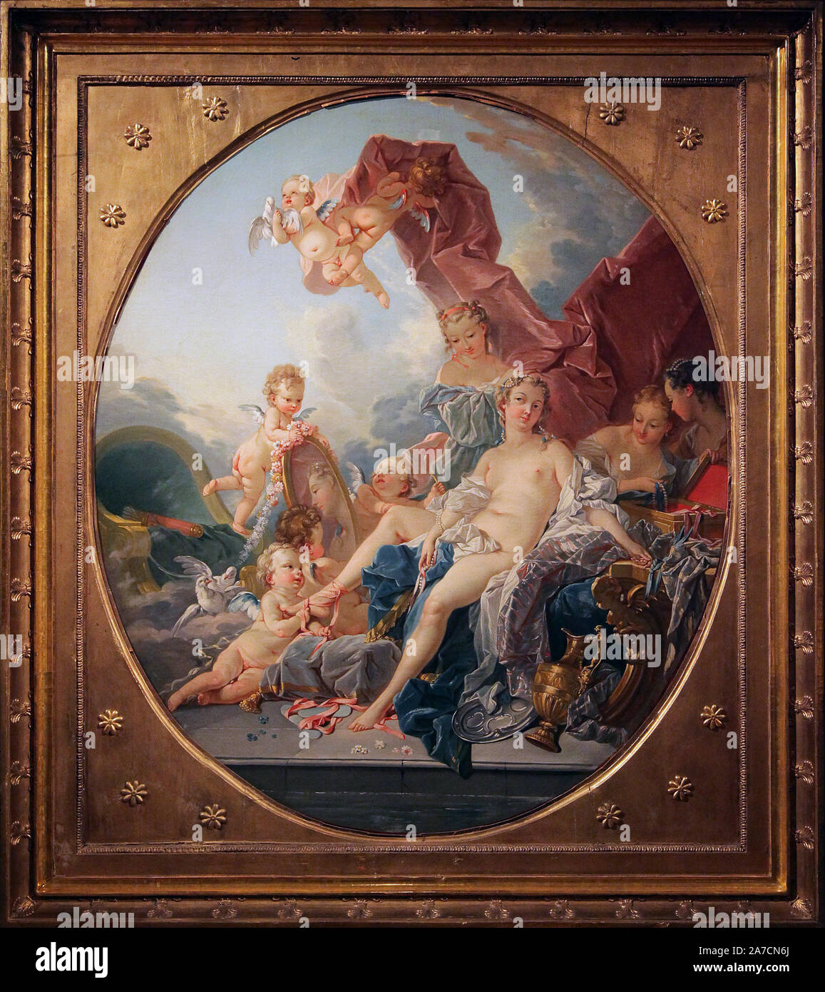 Venus faire sa toilette par François Boucher 1703-1770.peintre français qui  a travaillé dans le style rococo Photo Stock - Alamy