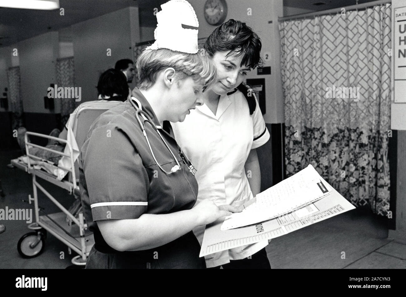 Ward, City Hospital, Nottingham (Angleterre) Mars 1991 Banque D'Images