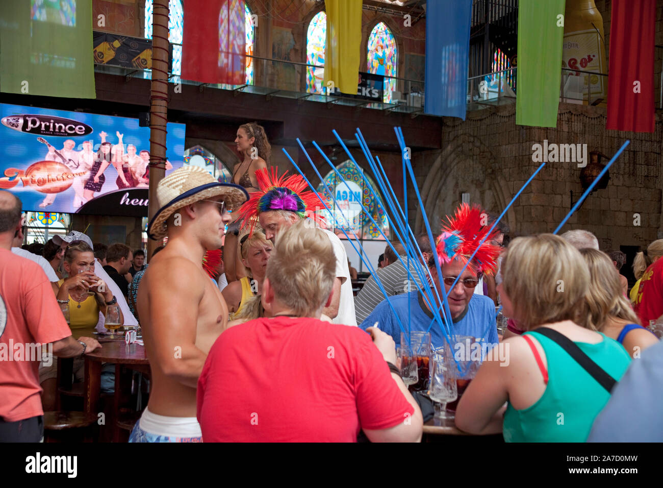 Dans la partie 'Bierkaiser', Mega Parc, BALLERMANN, Playa de Palma, El Arenal, Majorque, îles Baléares, Espagne Banque D'Images