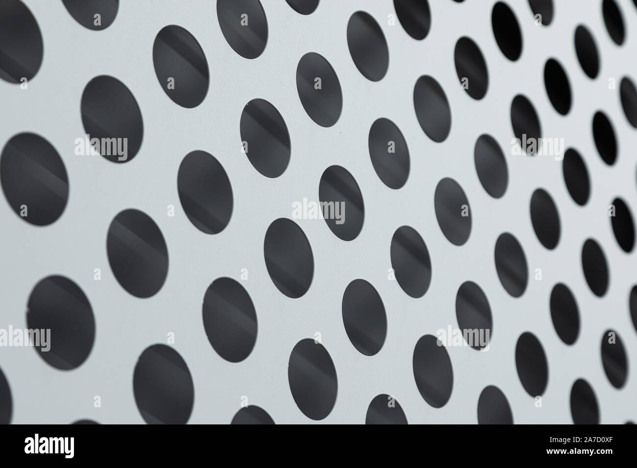 Vue angulaire de la surface en pointillé noir et blanc Banque D'Images