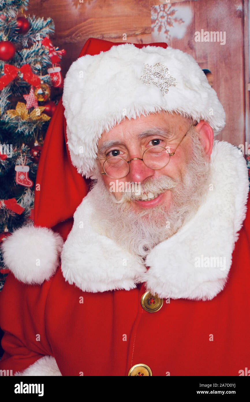 Père Noël professionnel aka Sheldon Scott Crédit : Ben Recteur/Alamy Stock Photo Banque D'Images