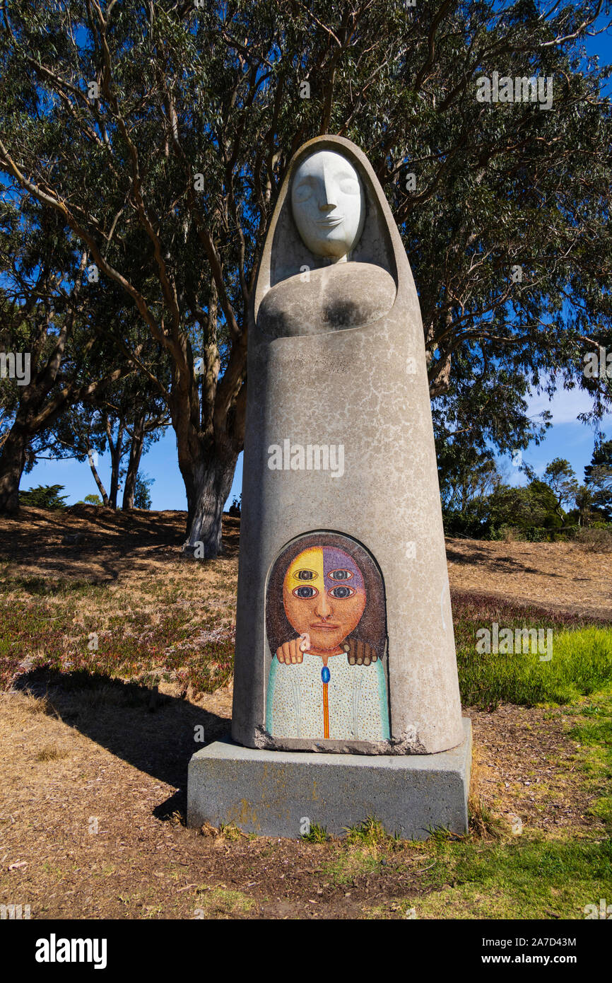 'Paix' Statue par Benny Bufano, Fort Mason Park. San Francisco, Californie, États-Unis d'Amérique Banque D'Images