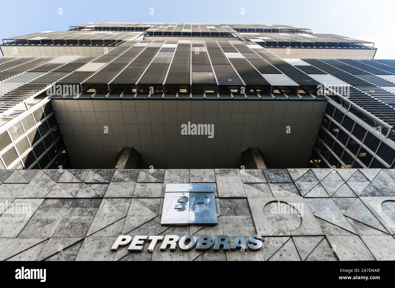 Rio de Janeiro, Brésil - le 28 février 2018 : Construction de la Petrobras AC Banque D'Images