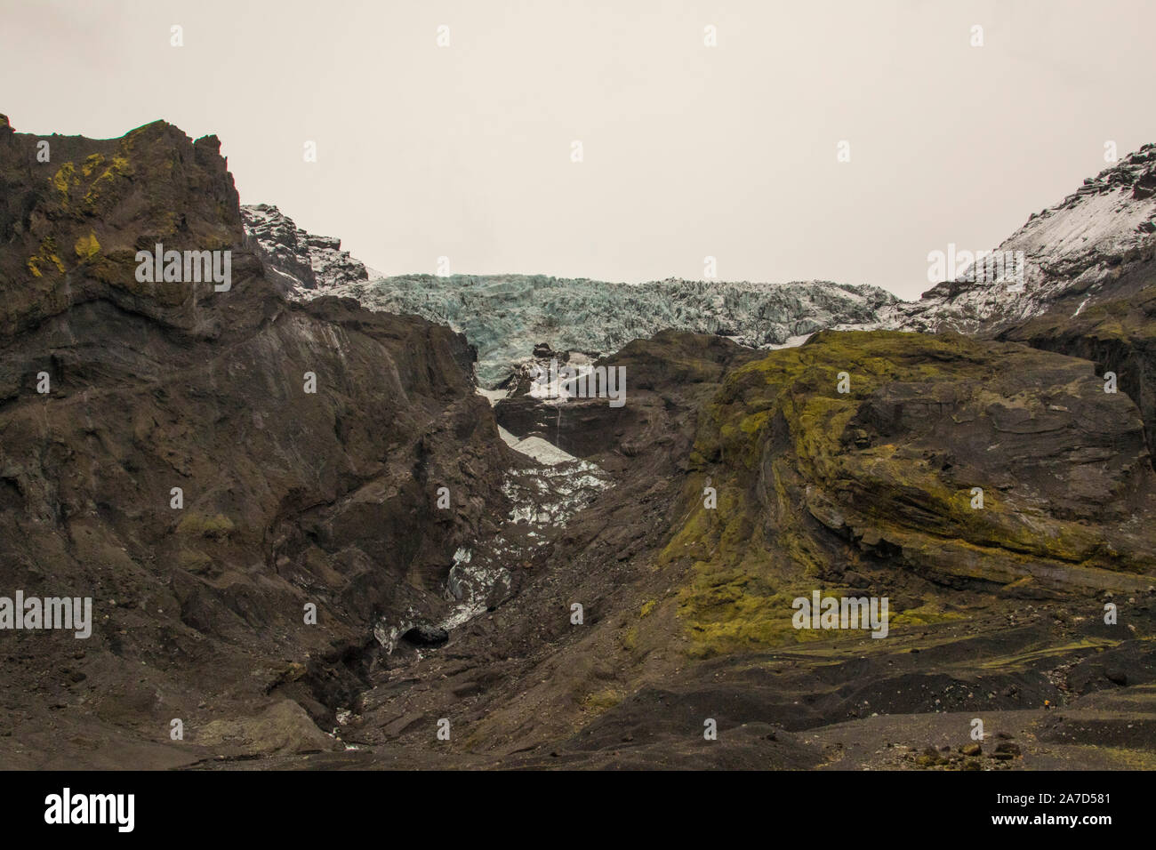 Glacier de sortie d'eyjafjallajökull Banque D'Images