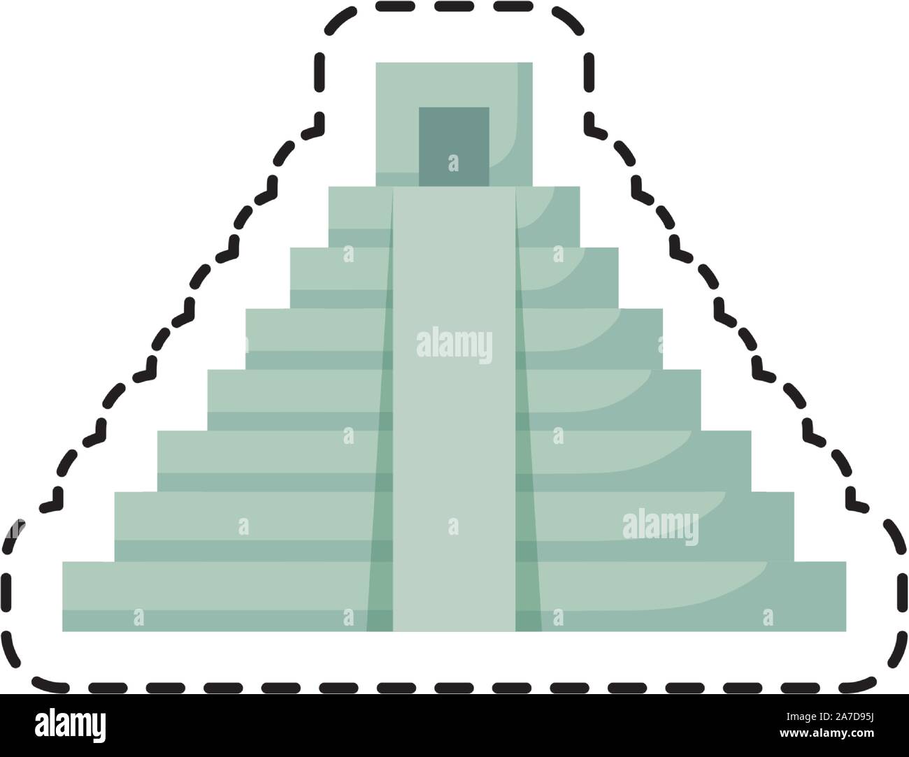 Patch de pyramide aztec vecteur icône isolés illustration design Illustration de Vecteur