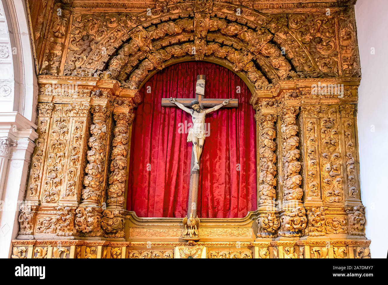 Aveiro, Portugal - 17 juillet 2019 - intérieur de la cathédrale d'Aveiro, également connu sous le nom de l'église de Saint Dominique est une cathédrale catholique romaine à Aveiro Banque D'Images