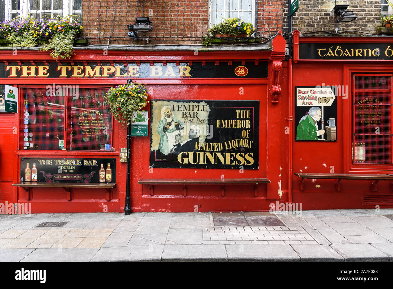 Passage du marchand, Temple Bar, DUBLIN, IRLANDE-AVRIL 03, 2015 : Temple Bar est un pub irlandais restaurant à Dublin Banque D'Images