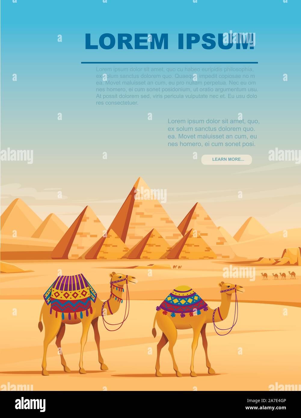 Les Pyramides de Gizeh désert paysage avec des chameaux télévision