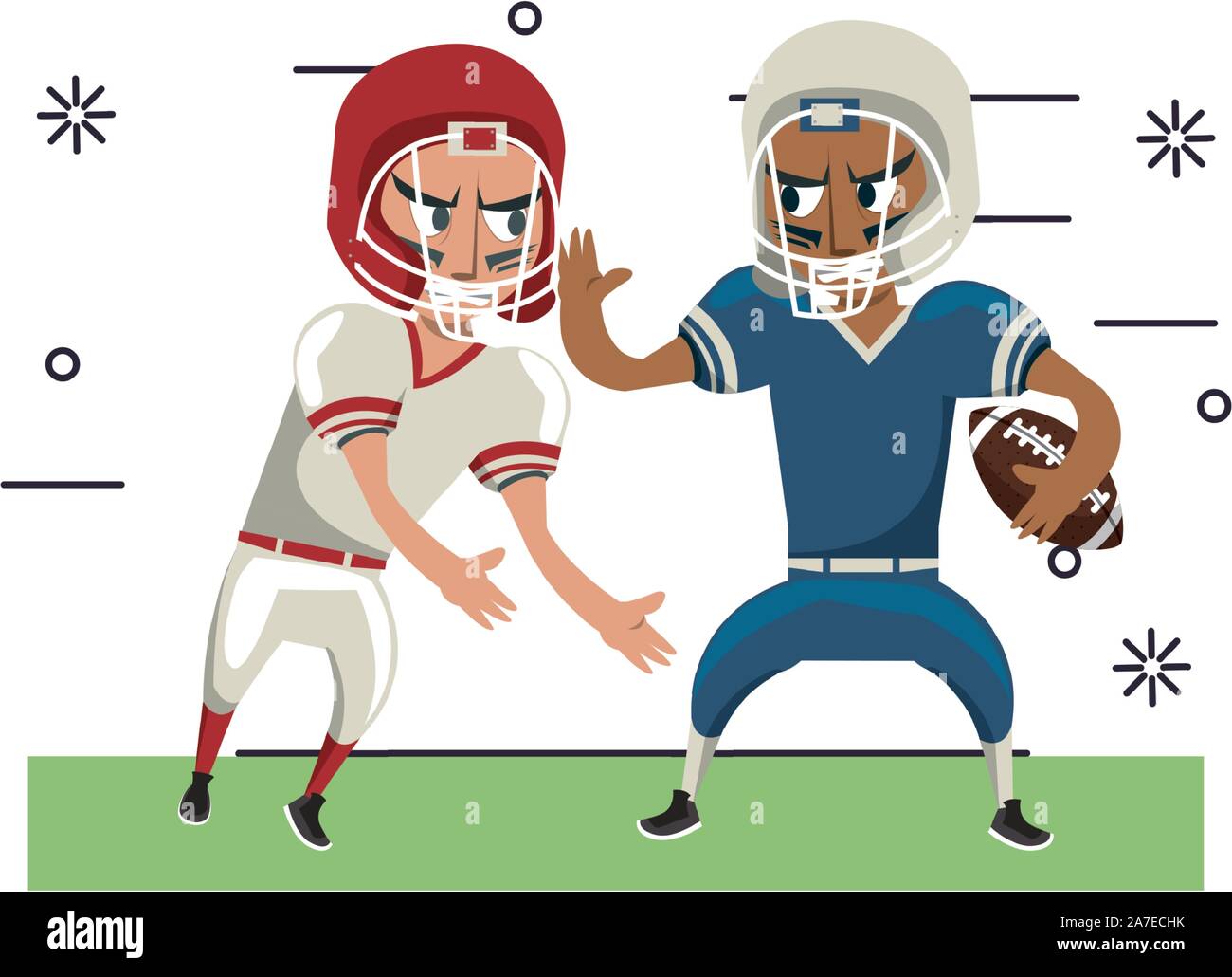 American football player avatar Banque de photographies et d’images à