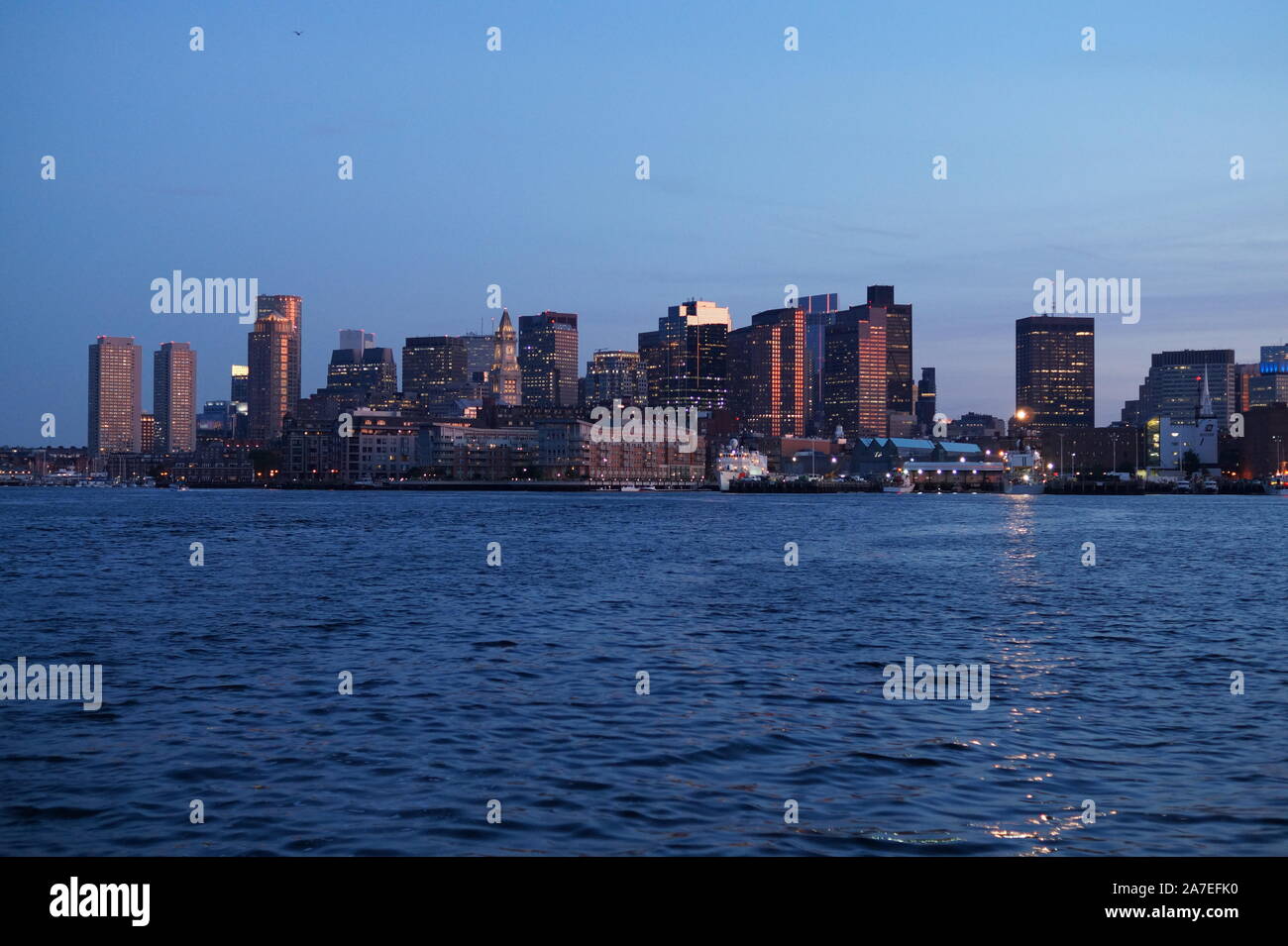 Coucher du soleil à Boston Banque D'Images