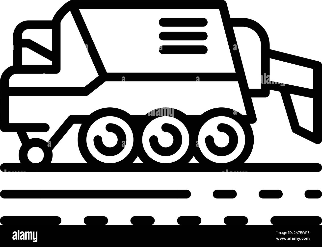 L'icône de l'ensileuse, style contour Illustration de Vecteur