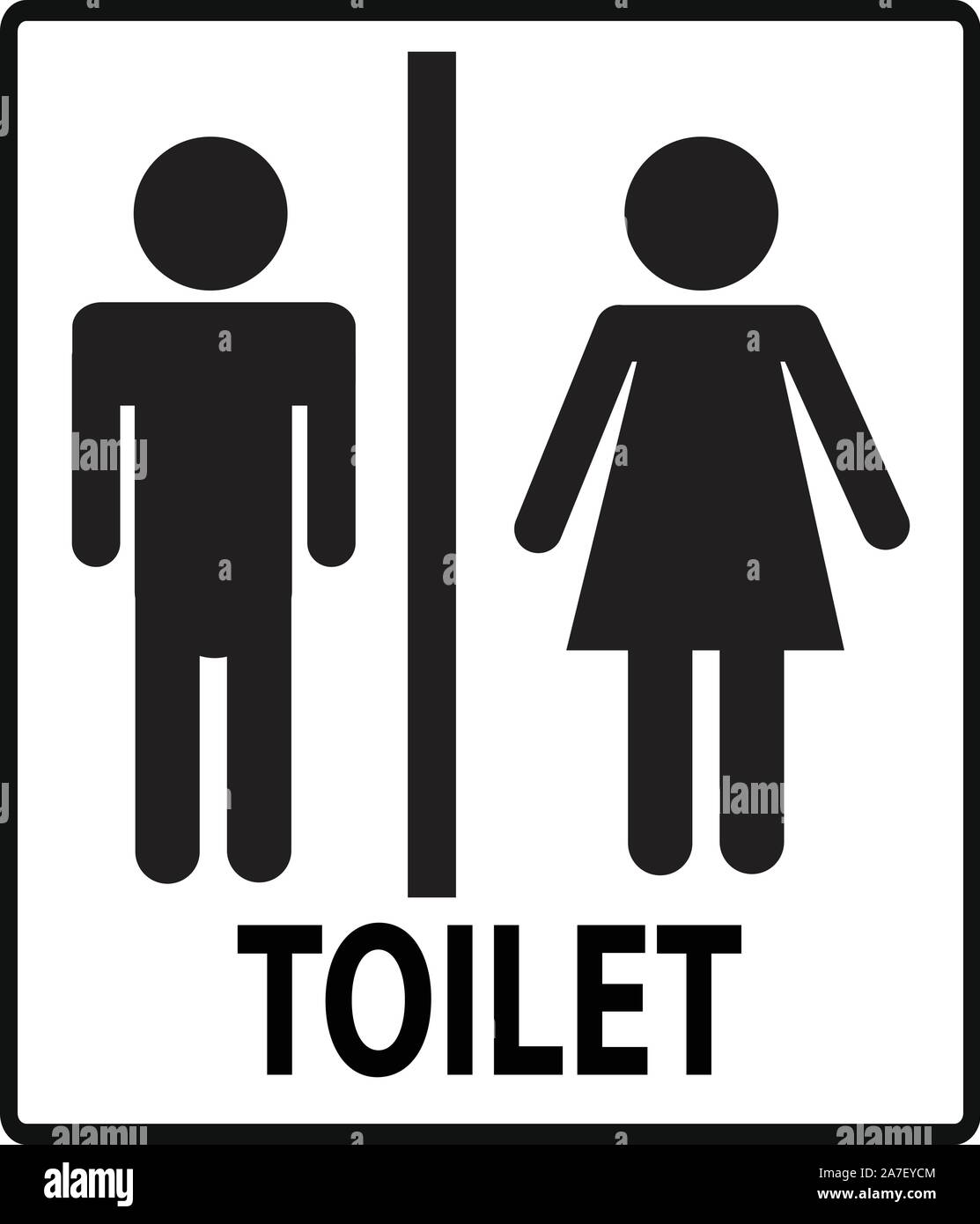 Un homme et une dame toilettes icône sur fond blanc. télévision style.  toilettes icône pour votre web site design, logo, l'app,  l'assurance-chômage. toilettes symbole. Un homme et une femme à Image  Vectorielle