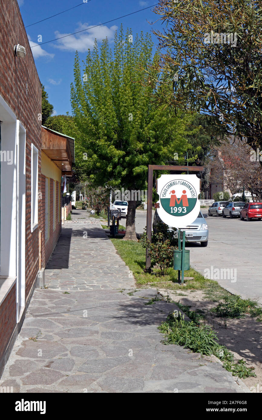 En 1035 l'école galloise, Chubut Gaiman. Banque D'Images