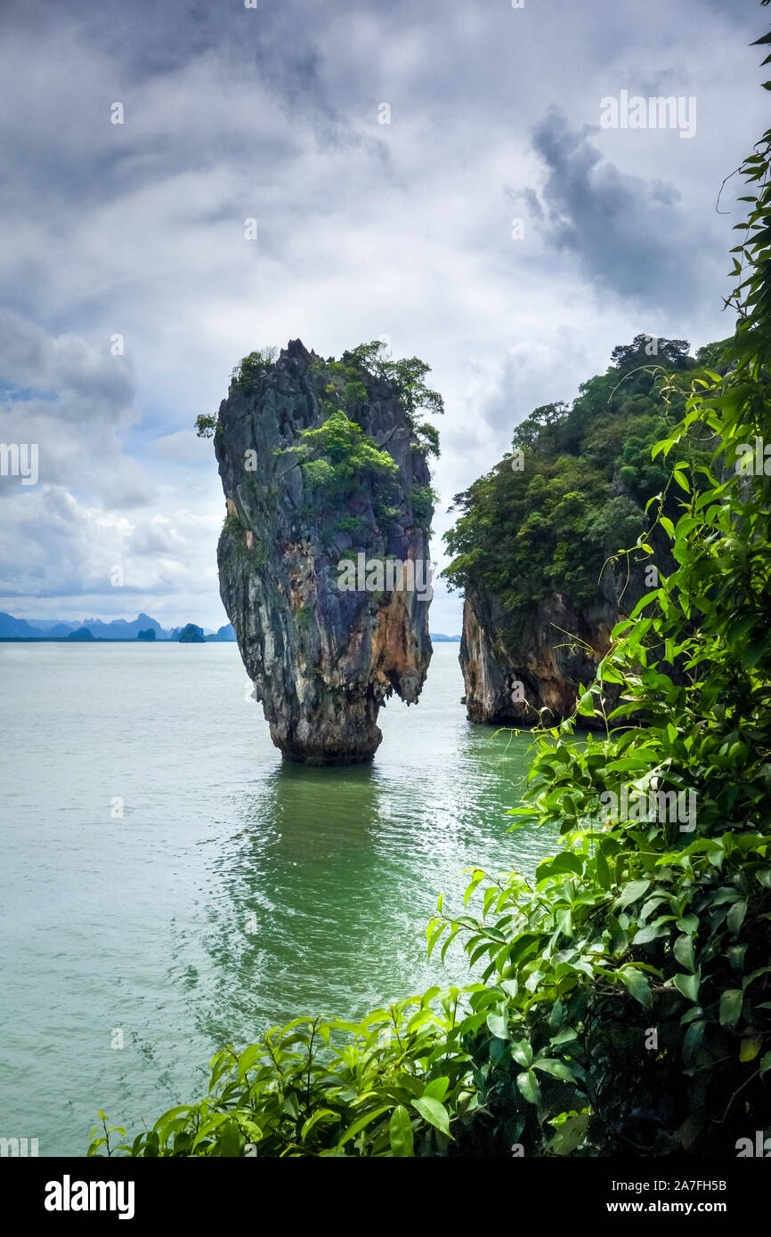 Ko tapu rock en île de James Bond, Phang Nga Bay, Thaïlande Banque D'Images