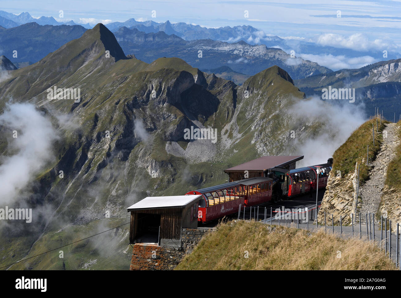 Rothorn Kulm Brienz Rothorn Bahn station;;suisse Banque D'Images