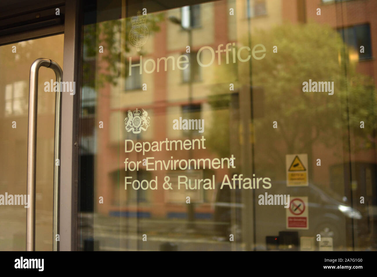 Bureau d'accueil du Département de l'environnement de l'Alimentation et des Affaires rurales,Great Peter Street, Westminster, London Banque D'Images