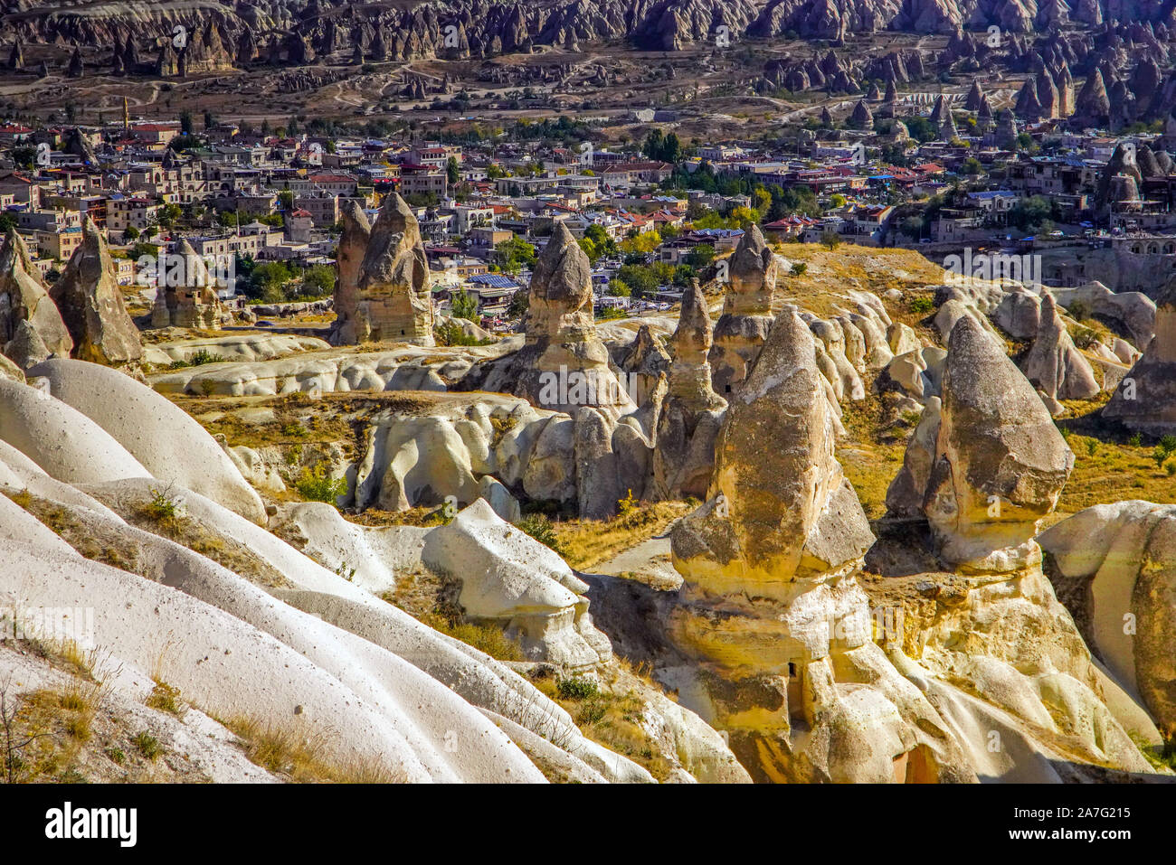 Incroyable et spectaculaire paysage de Cappadoce, Anatolie, Turquie. Banque D'Images