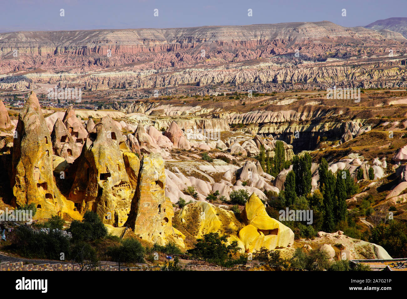 Incroyable et spectaculaire paysage de Cappadoce, Anatolie, Turquie. Banque D'Images