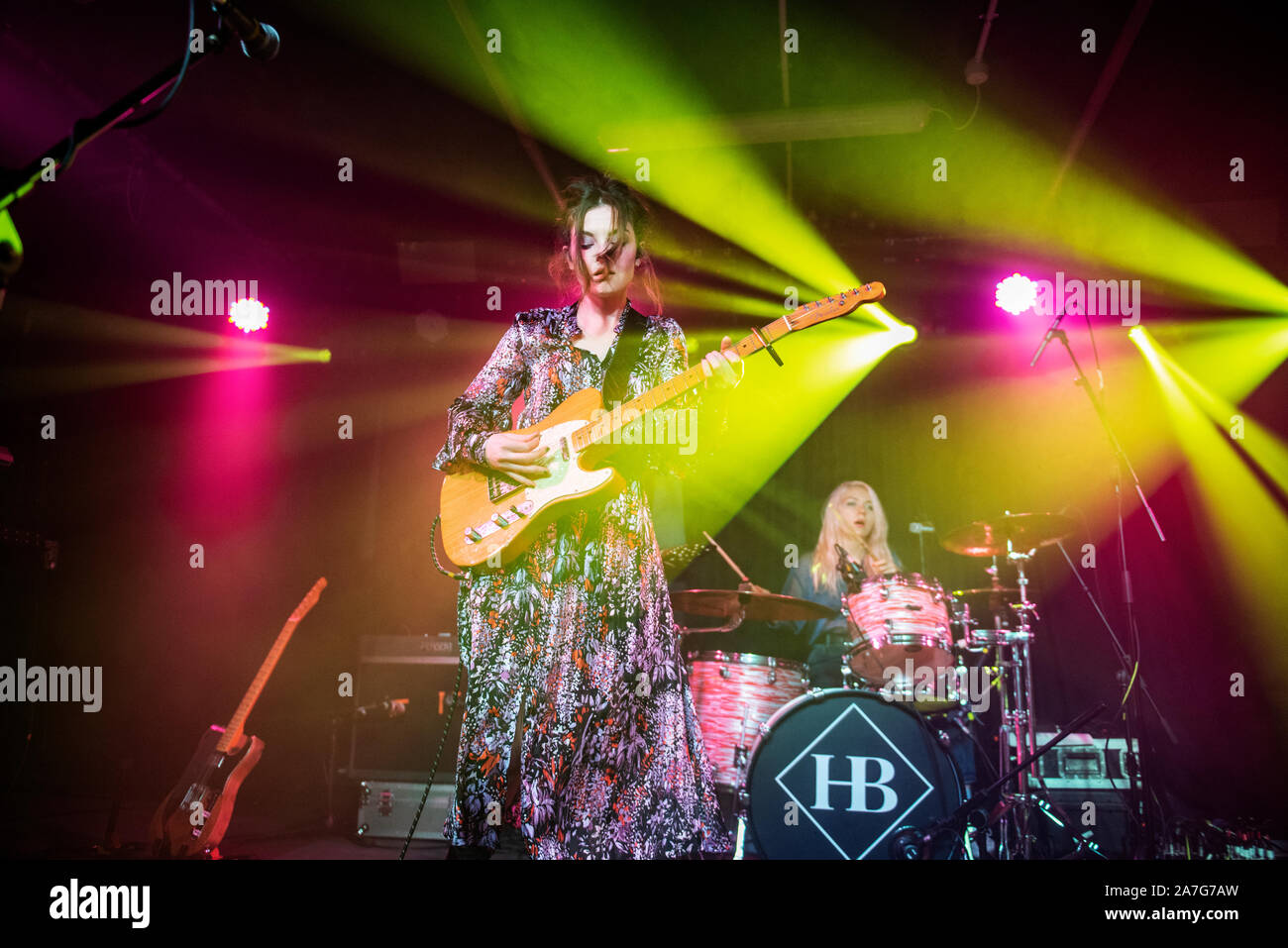 Manchester, UK. 01 novembre 2019. Honeyblood effectuer à la Manchester Academy 3 sur leur tournée britannique en pleine vue, Manchester 2019-11-01 Banque D'Images